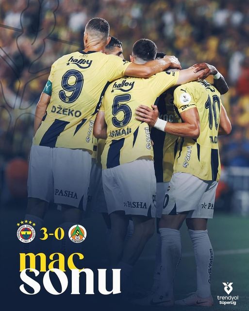 Trendyol Süper Lig 4. hafta maçında Fenerbahçe, evinde Alanyaspor’u 3-0 mağlup etti.