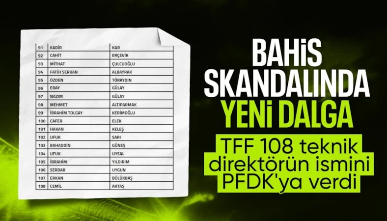108 teknik sorumlu ve 104 futbol menajeri PFDK'ya sevk edildi