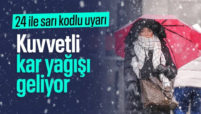 Meteoroloji 24 ili sarı kodla uyardı
