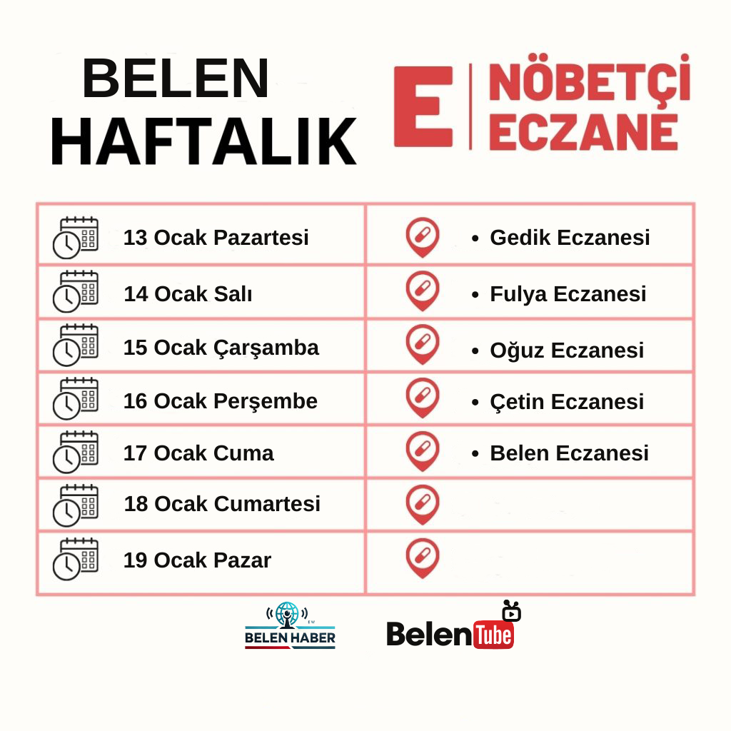 Belen Nöbetçi Eczaneleri (Hatay)