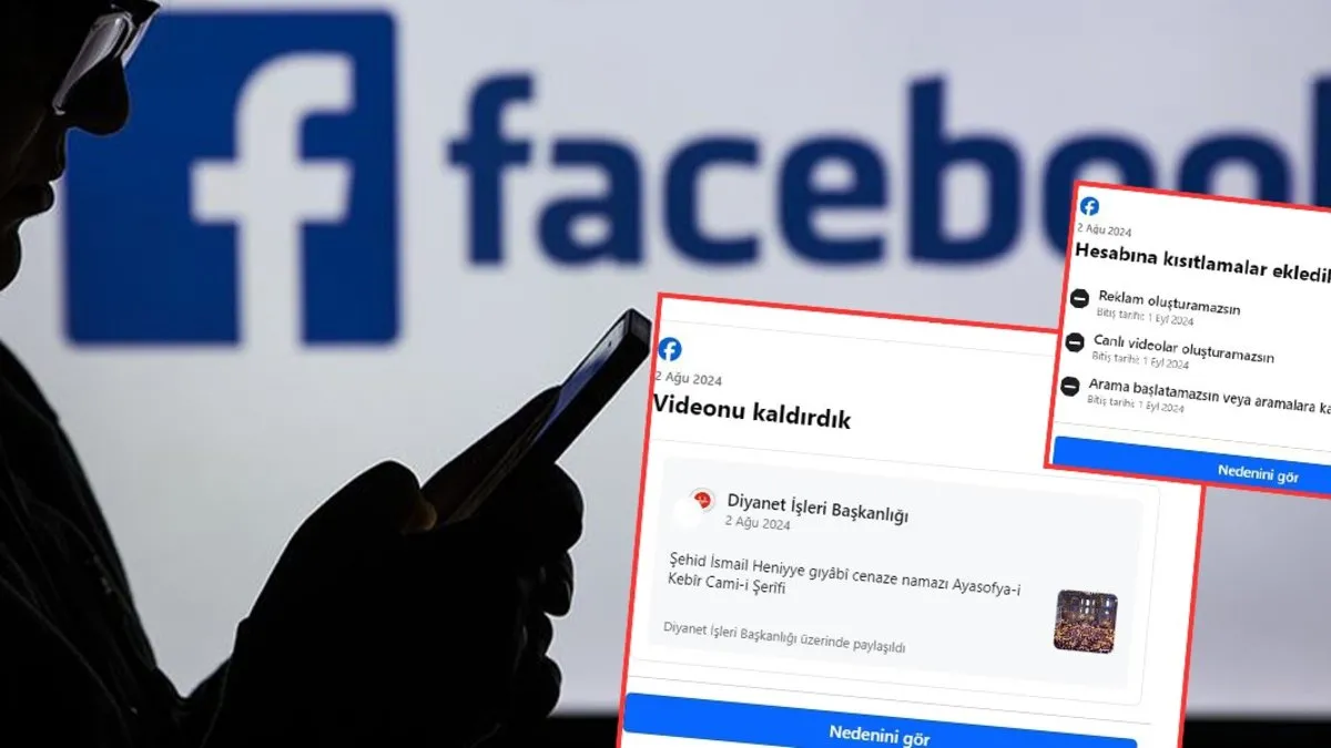 Facebook geri adım atmak zorunda kaldı! Diyanet’in Haniye videosunu kaldırıp 1 ay yayın yasağı getirmişti!