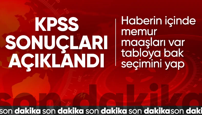 SON DAKİKA! KPSS lisans sonuçları açıklandı